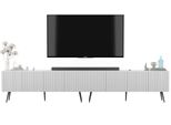 TV-LOWBOARD 2-Er Set Elpis Weiß Matt Mit Metallbeinen 150 Cm Glamour