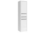 Badezimmerschrank Florence Mit 2 TüRen Weiß Hochglanz - 30 X 35 X 130 Cm