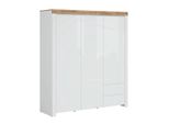 Schrank 3 TüRen Hella Weiß Und Holz