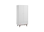 Schrank 2 TüRen Mid Weiß Und Holz