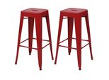 Barhocker Rot 2Er-Set