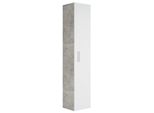 Badezimmerschrank Pluto Mit 1 TüR Beton Grau - 30 X 30 X 150 Cm