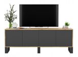 TV-SCHRANK Apollo2 Eiche Wotan Graphit Matt Mit Metallbeinen 150/53/35 Cm