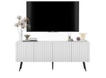 TV-SCHRANK Elpis Weiß Matt Mit Metallbeine Glamour 150 Cm
