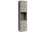 Badezimmerschrank Montreal Mit 2 TüRen Beton Grau - 30 X 30 X 130 Cm