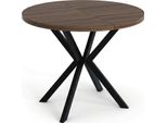 Esstisch Valeo Runder Ausziehbarer, Walnuss Braun 100-180/100/76 Cm