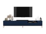 TV-LOWBOARD 2-Er Set Elpis2 Marineblau Matt Mit Metallrahmen 150 Cm