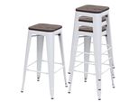Barhocker Weiß 4Er-Set