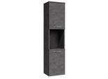 Badezimmerschrank Montreal Mit 2 TüRen Dunkel Grau - 30 X 30 X 130 Cm