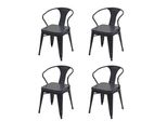 Esszimmerstuhl H10D Grau 4Er-Set