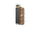 Midischrank Marano Anthrazit 50 X 128 Cm Mit TüR Und Offenen FäChern