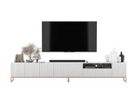 TV-LOWBOARD 2-Er Set Elpis2 Weiß Matt Mit Metallrahmen 150 Cm