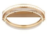 Globo Lighting Deckenleuchte "Blondie", Gold (Goldfarben), 1, Ø 40Cm H: 10Cm, 1 Stk., Leuchten, Deckenleuchte Gold/Kristalle, Acryl Klar, Dimmbar, LED 36W, Deckenleuchte