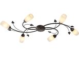 Nowa Deckenleuchte "Venezia", Braun (Rostfarben), H: 22Cm, 1 Stk., Leuchten, Deckenlampe Wohnzimmer-Leuchte Schlafzimmer-Leuchte Flur KüChe, Deckenleuchte