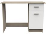Schreibtisch Demeyere Group "Osiris", Weiß (Kronberg Eich, Kronberg Eich), B:108,4Cm H:75Cm T:44,8Cm, Tische, Schreibtisch, Schreibtisch 1Turig 1 Schublade