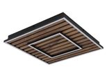 Globo Lighting LED Deckenleuchte "Woody", Schwarz (Schwarz Matt), 1, H: 6Cm, 1 Stk., Leuchten, Deckenlampe, Wohnzimmer, Schlafzimmer, Design Lampe, LED Deckenleuchte