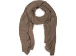 Schal styleBREAKER "Gekreppter Unifarbener Schal", Damen, Braun, Obermaterial: 50% Viskose Cv. 50% Baumwolle Co., Modisch, ModetüCher Schal