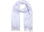 Schal Stylebreaker "Weicher Schal Uni Mit Fransen", Damen, Blau (Eisblau), Obermaterial: 100% Viskose Cv., Modisch, ModetüCher Schal
