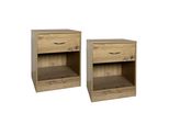 Hti-Living Nachtschrank 2Er Set Thekla Artisaneiche