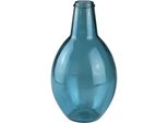 Bodenvase Am Design, Blau, B:20Cm H:38Cm T:20Cm, Glas, Vasen, Mundgelasen, HöHe 38 Cm