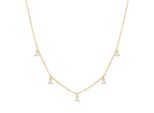 Luxenter Kisain-Halsschmuck, aus glänzenden Zirkonen, 18kt Gelbgold-Finish