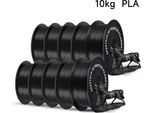3D-Drucker Filament - PLA 1,75 mm - 10 kg Paket - Für FDM 3D-Drucker - Schwarz