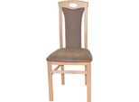 4-FußStuhl, Braun (Braun, Buche Nachbildung, Braun), B:45Cm H:95Cm T:48Cm, Hofmann Living AND More, StüHle
