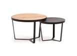 Wohnling WL6.765 Couchtisch (2Er Set) Schwarz 60 Cm X 60 Cm X 40 Cm