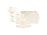 Seltmann Weiden Milchkaffeetassen Mit Untertassen Savona Goldlinie 340 Ml 6Er Set