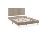 Polsterbett + Kopfteil 140X190 Cm Eris, Beige