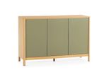 Sideboard Nassau 3 TüRen Eichenfarbe/GrüN