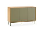 Sideboard Cuzco 3 TüRen Eichenfarbe/GrüN