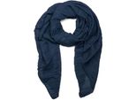 Schal Stylebreaker "Gekreppter Unifarbener Schal", Damen, Blau (Dunkelblau), Obermaterial: 50% Viskose Cv. 50% Baumwolle Co., Modisch, ModetüCher Schal