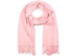 Schal Stylebreaker "Weicher Schal Uni Mit Fransen", Damen, Rosa, Obermaterial: 100% Viskose Cv., Modisch, ModetüCher Schal