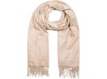 Schal Stylebreaker "Weicher Schal Uni Mit Fransen", Damen, Braun (Hellbraun), Obermaterial: 100% Viskose Cv., Modisch, ModetüCher Schal