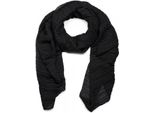 Schal Stylebreaker "Gekreppter Unifarbener Schal", Damen, Schwarz, Obermaterial: 50% Viskose Cv. 50% Baumwolle Co., Modisch, ModetüCher Schal