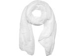 Schal Stylebreaker "Gekreppter Unifarbener Schal", Damen, Weiß, Obermaterial: 50% Viskose Cv. 50% Baumwolle Co., Modisch, ModetüCher Schal