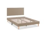 Polsterbett + Kopfteil 160X200 Cm Aura, Beige