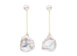 Paar Ohrstecker Firetti "Schmuck Geschenk Ohrschmuck Perle", Gold (Gelbgoldfarben, Weiß), Ohrringe, Damen, Perlen Silber 925 (Sterlingsilber), Perlen, Silber 925 (Sterlingsilber), Made In Germany - Mit SüßWasserzuchtperle
