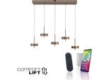 Led Pendelleuchte "Q-ROTATE", Schwarz, Metal Braun, 5, 1 Stk., Neuhaus Q Smart Home Lights, Leuchten, Led Pendelleuchte