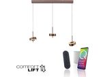 Led Pendelleuchte "Q-ROTATE", Schwarz, Metal Braun, 3, 1 Stk., Neuhaus Q Smart Home Lights, Leuchten, Led Pendelleuchte