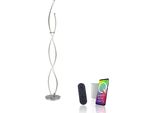 LED Stehlampe "Q-MALINA", Stahlfarben, 1, Ø 22Cm H: 140,5Cm, 1 Stk., Neuhaus Q Smart Home Lights, Leuchten, LED Stehlampe