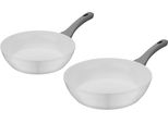 Pfannen-Set Gsw "Fiona", Weiß, Ø:28Cm, Pfannen, Weiß, Kratzfeste Ilag Ceramic-Veredelung, Induktion