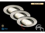 Briloner Leuchten LED Einbauleuchte "Attach Dim", Silber, Leuchten