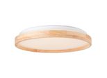 Brilliant Alson Led Deckenleuchte 39Cm Holz Hell/Weiß, Metall/Holz/Kunststoff, 1X 26 W Led Integriert, (Lichtstrom: 2500Lm, Lichtfarbe: 3000-4500K)