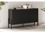 Sideboard Otto Home "Jukon, Breite 150 Bzw.180 Cm, Moderne Grifflose Kommode", Schwarz, B:150Cm H:90Cm T:40Cm, Sideboards, Sideboard, Schubladenschrank 2 TüRen/3 SchubkäSten, Push-To-Open-Funktion