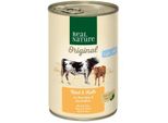 Real Nature Light Nourriture Humide Chien, Adulte, BœUf Et Veau 12X400 G