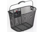 Fahrradkorb Fischer Fahrrad, Schwarz, Taschen, B/H/T: 25Cm X 34Cm, Metall, B:25Cm H:34Cm