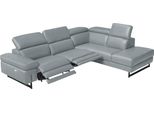 Ecksofa Egoitaliano "Candice, Elegant, Edel Und Bequem, Erstklassiger Sitzkomfort, L-Form", Blau (Himmel), B:278Cm H:100Cm T:221Cm, Leder Nuvole (Echtes Rindsleder). HalbnatüRliches, Halbnarbiges Rindsleder Mit Einer NatüRlichen KöRnung Von 1, 2 Bis 1, 4 Mm. Dieses Leder Hat Eine Weiche, Wachsartige Haptik Mit Mattem Aussehen Und Einem Wolkeneffekt. Es Handelt Sich Um Ein Naturleder, Das Die Urspr
