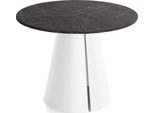 Esstisch Lamio Runder Ausziehbarer, Marmor Schwarz 100-180/100/76 Cm